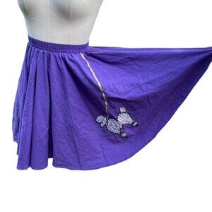 Doo Wop Fashions Skirt 1950s Halloween Costume Poodle Purple Vintage Sz XS XXS